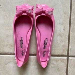 Melissa + Jeremy Scott | Space Love Flats | Size 9 | Pink | Inflatable  Bow